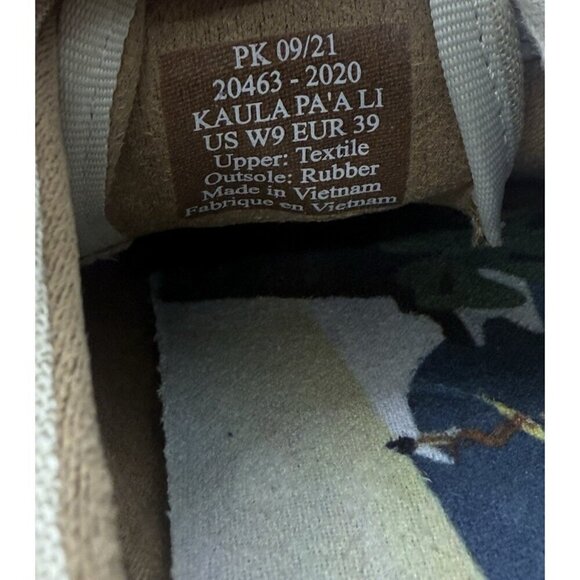Olukai Kaula Pa\'a Li Tapa Espadrille Womens Comfort Casual Shoes 20463-2020 Sz 9 main image 1